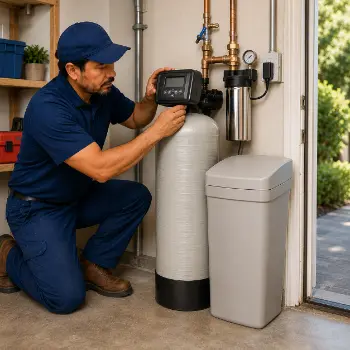 Almaden Valley water softener installation for very hard water by certified expert