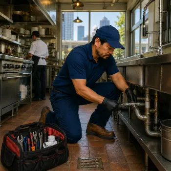Grease trap service in downtown San Jose for restaurants by certified commercial plumber