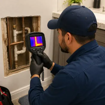 Leak detection in San Jose using thermal imaging camera by licensed plumbing expert
