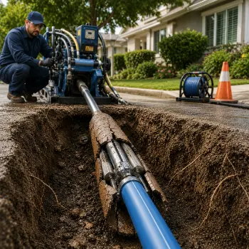 Pipe bursting trenchless repair method in San Jose by certified sewer line expert