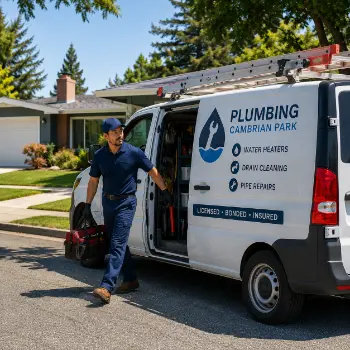 Plumber Cambrian Park service truck operated by licensed and bonded plumbing company