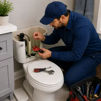 Running toilet repair in San Jose with flapper replacement by expert local plumber