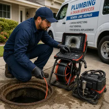 Sewer line repair in San Jose with camera inspection by licensed plumbing expert