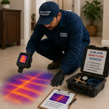Slab leak warm floor diagnosis in San Jose by licensed leak detection specialist