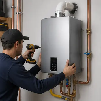Tankless water heater installation in San Jose by expert plumbing technician